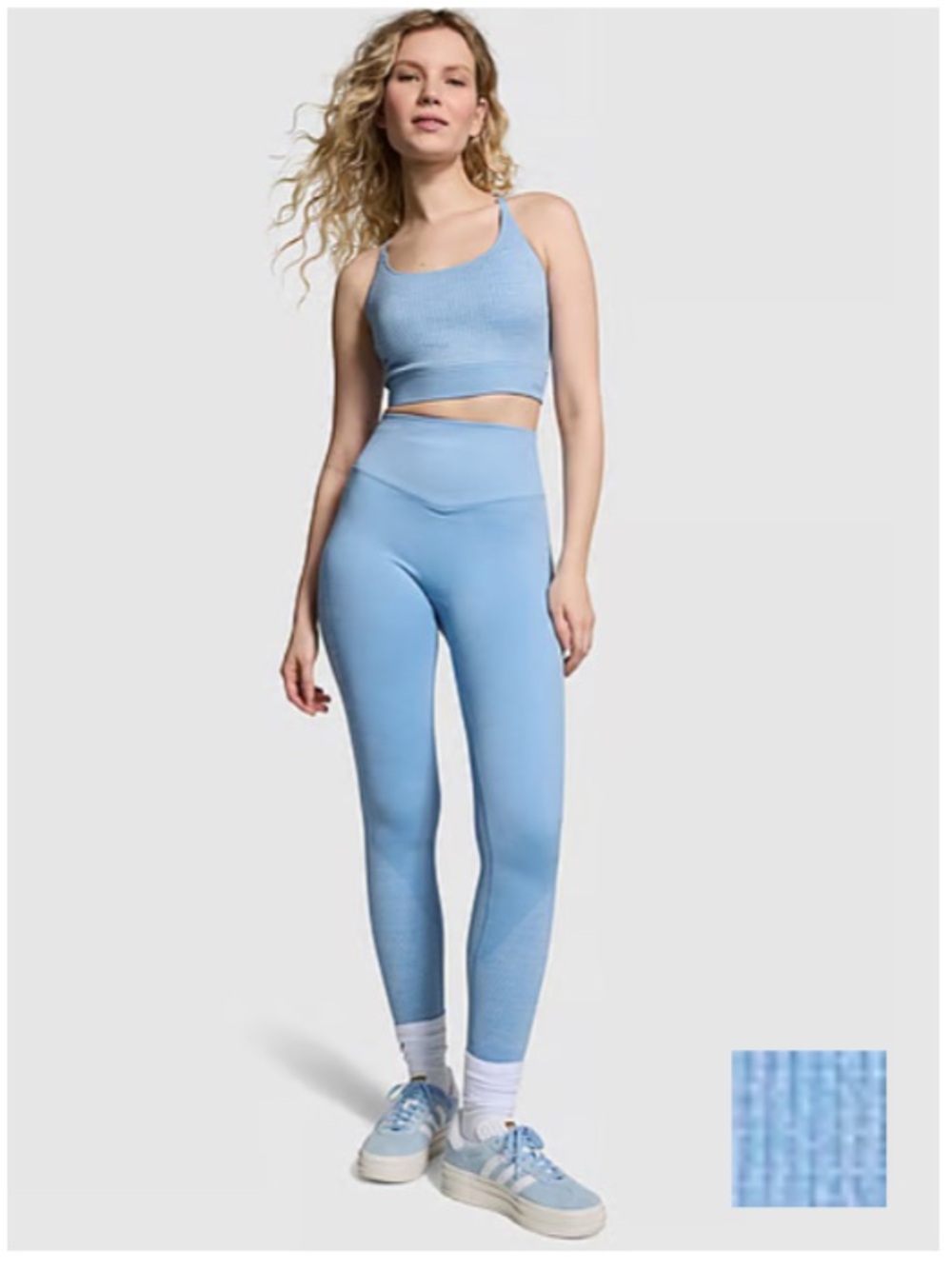 NWT Victoria’s Secret Seamless Classic Leggings — Light Blue Sizes XS & S